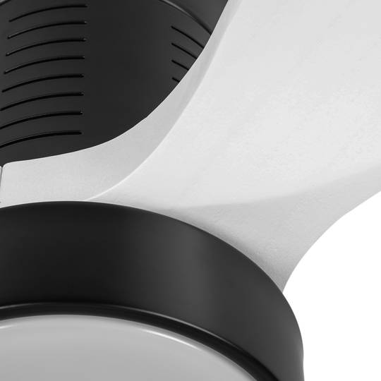 Ceiling fan with light and white blades with control, summer/winter mode, 6 programmable speeds 30W 132 cm