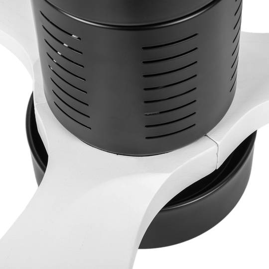 Ceiling fan with light and white blades with control, summer/winter mode, 6 programmable speeds 30W 132 cm