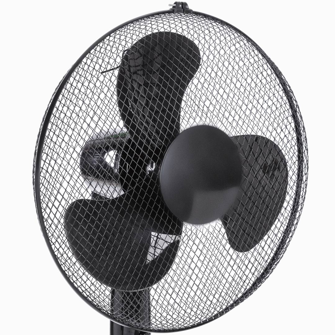 Wentylator stojący oscylacyjny z regulacją wysokości 3 prędkości średnica 40 cm 45 W kolor czarny