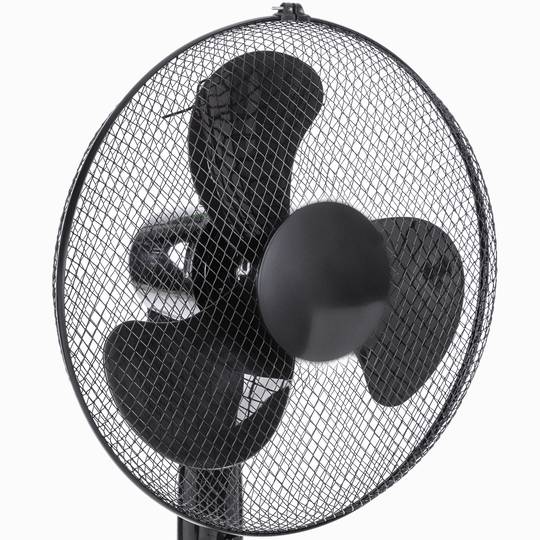 Wentylator stojący oscylacyjny z regulacją wysokości 3 prędkości średnica 40 cm 45 W kolor czarny