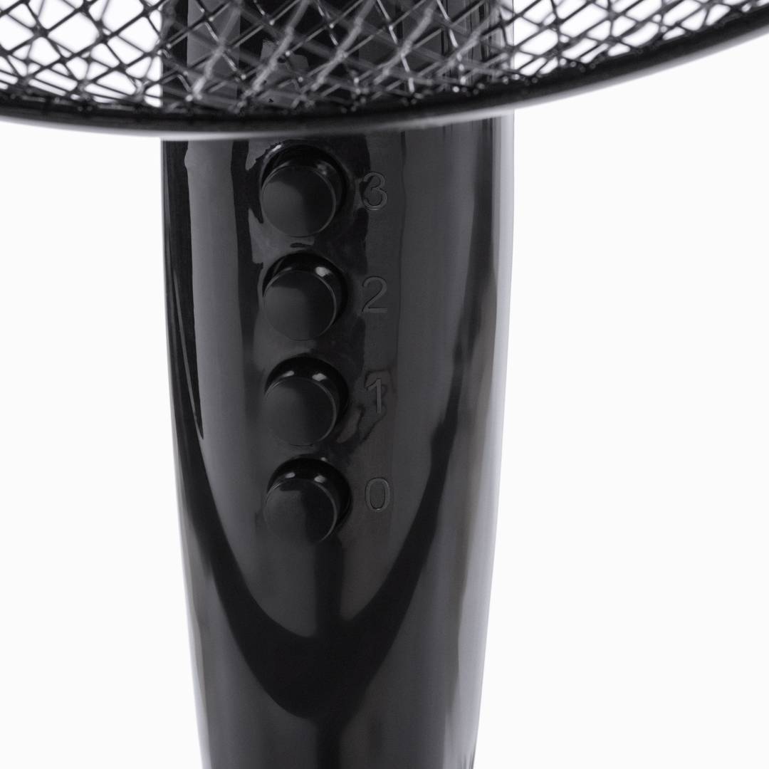 Wentylator stojący oscylacyjny z regulacją wysokości 3 prędkości średnica 40 cm 45 W kolor czarny