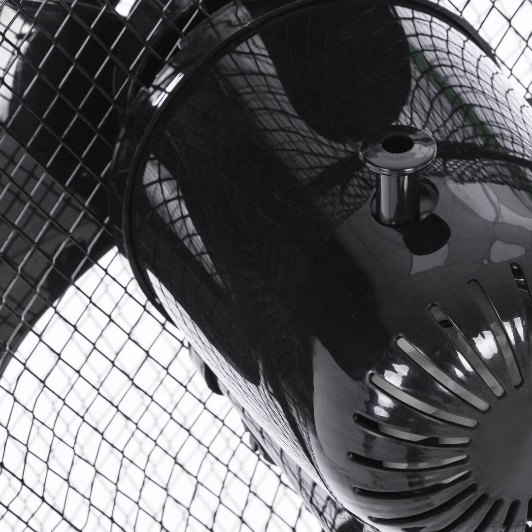 Wentylator stojący oscylacyjny z regulacją wysokości 3 prędkości średnica 40 cm 45 W kolor czarny