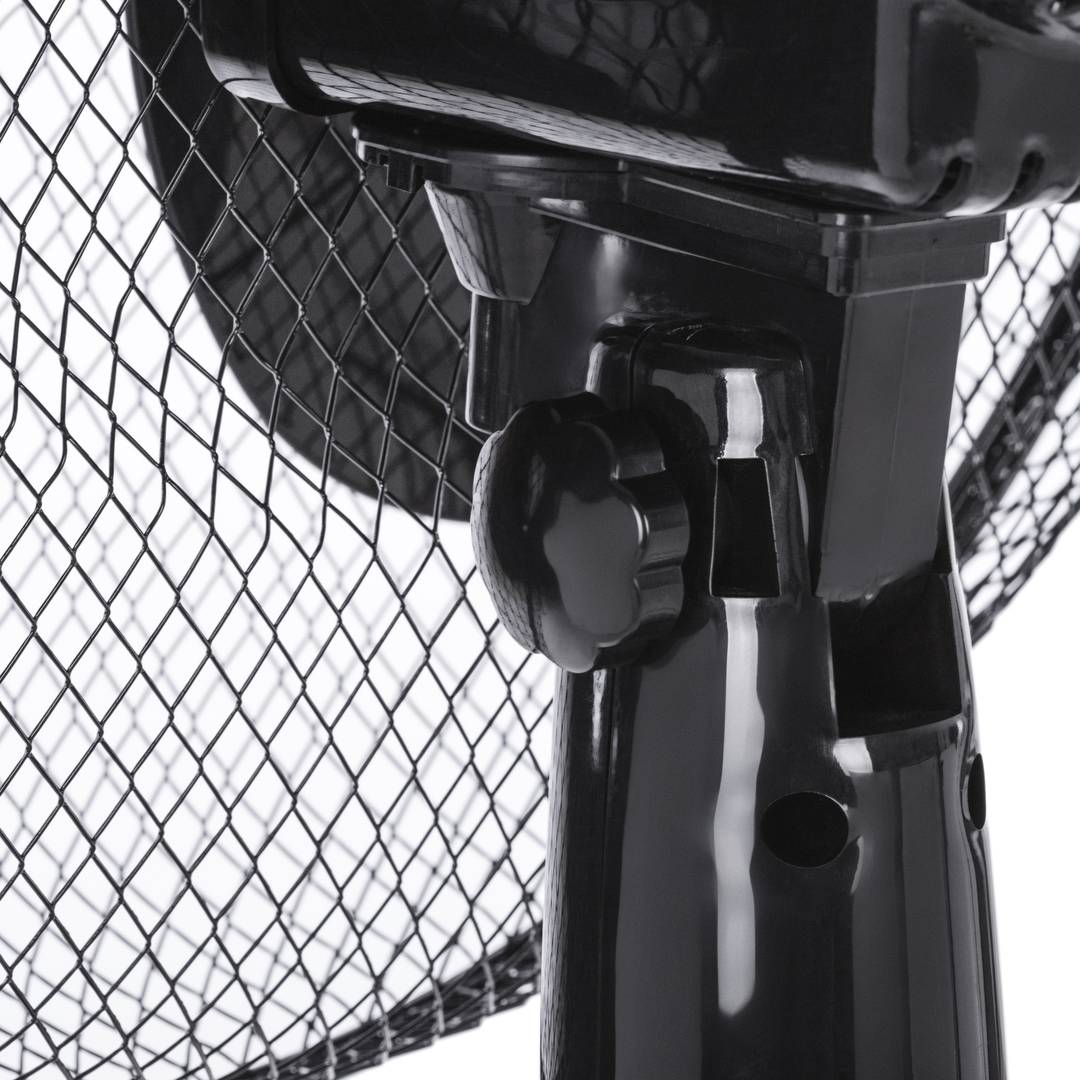 Wentylator stojący oscylacyjny z regulacją wysokości 3 prędkości średnica 40 cm 45 W kolor czarny