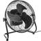 High speed industrial floor fan with timer 3 speeds 40 cm 60W 1860 cm3/h black color