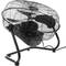 High speed industrial floor fan with timer 3 speeds 40 cm 60W 1860 cm3/h black color