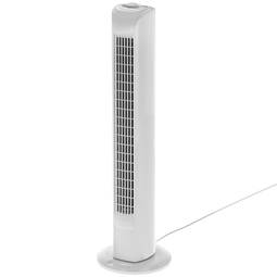 Ventilador de torre oscilante de 3 velocidades 78 cm 45W color blanco