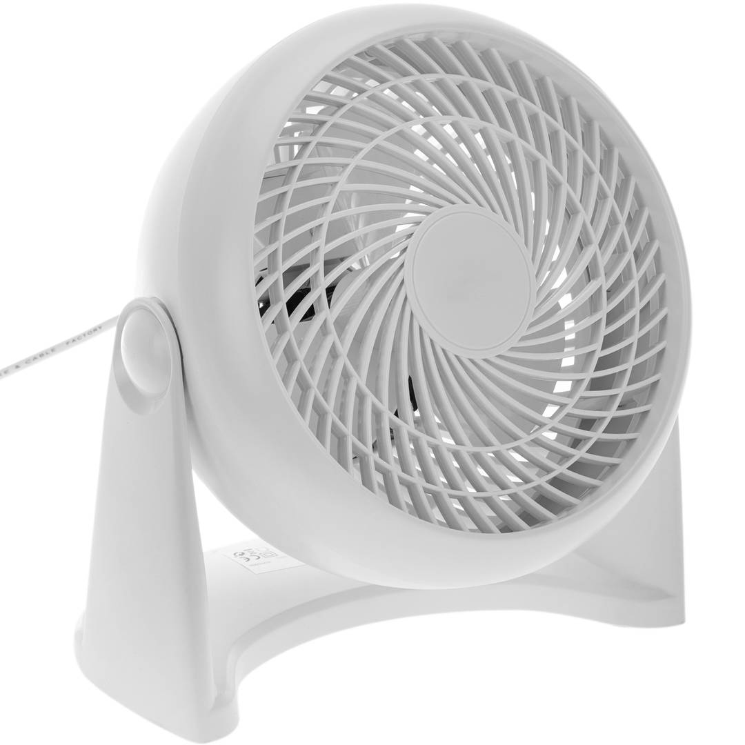 Ventilador de paret o terra orientable 2 en 1, 3 velocitats, 18 cm 50 W color blanc