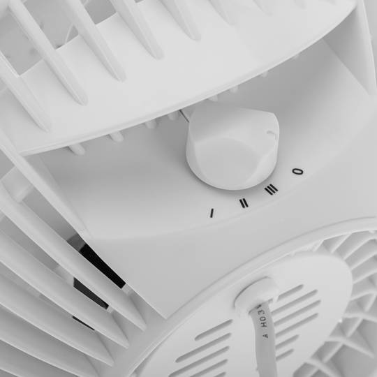 Ventilador de paret o terra orientable 2 en 1, 3 velocitats, 18 cm 50 W color blanc