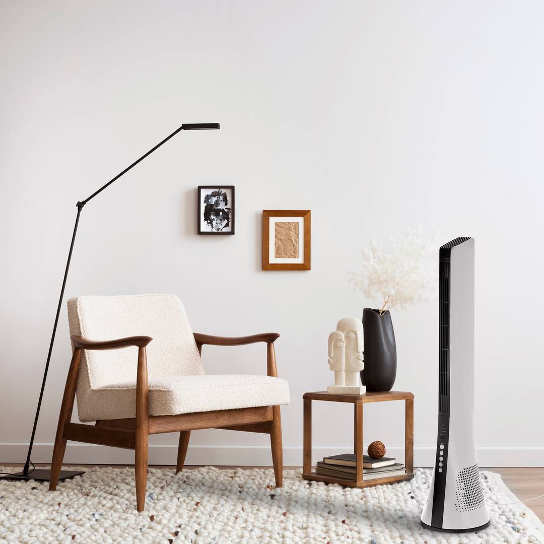 3-Speed Oscillating Tower Fan with Remote Control and Timer, 43.6