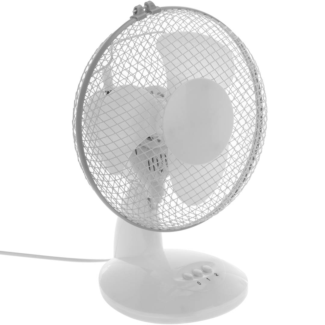 23 cm 25 W oszillierender Desktop-Lüfter mit 2 Geschwindigkeiten