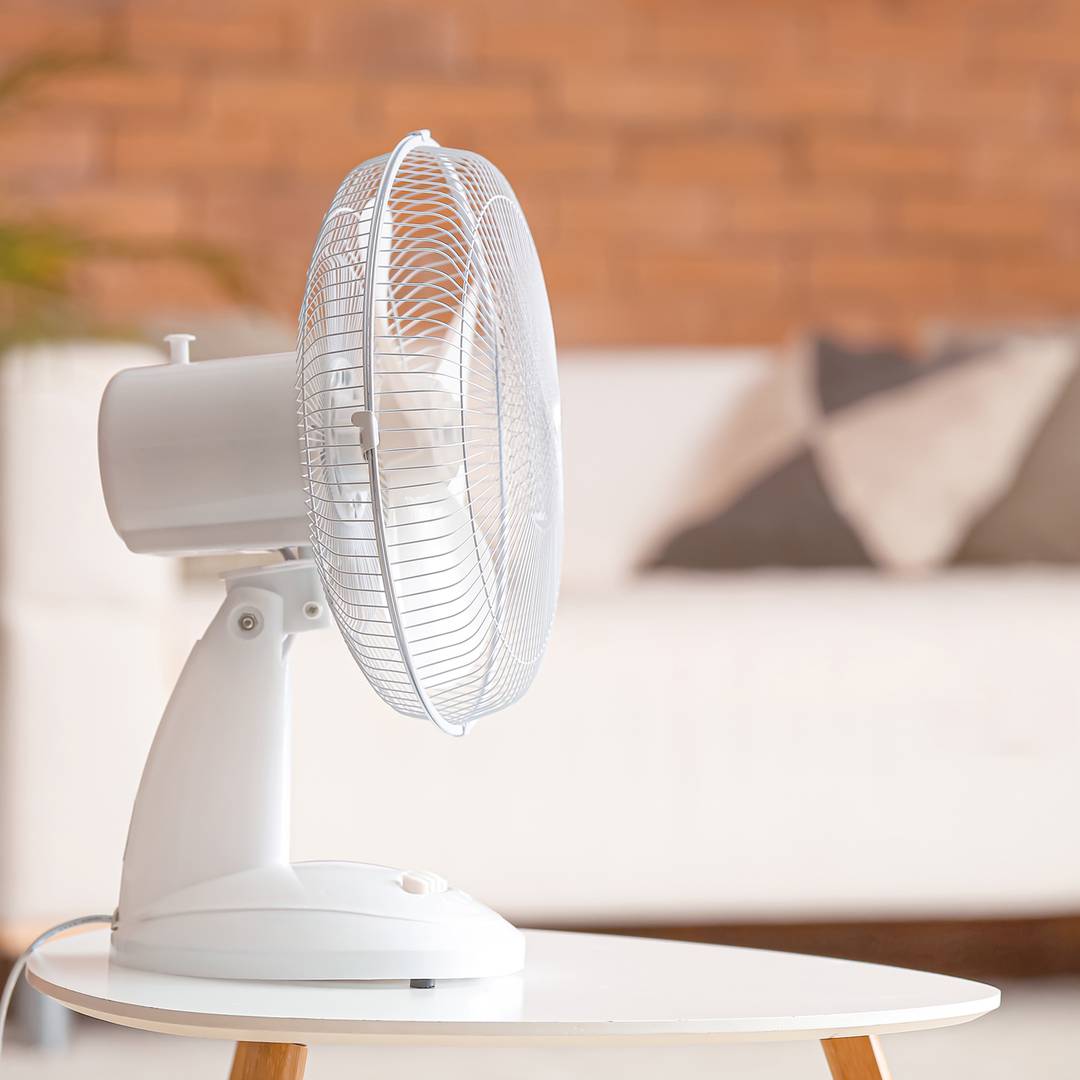 23 cm 25 W oszillierender Desktop-Lüfter mit 2 Geschwindigkeiten