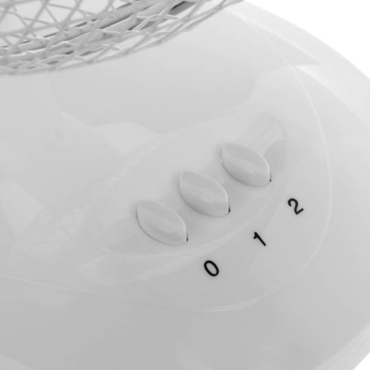 23 cm 25 W oszillierender Desktop-Lüfter mit 2 Geschwindigkeiten