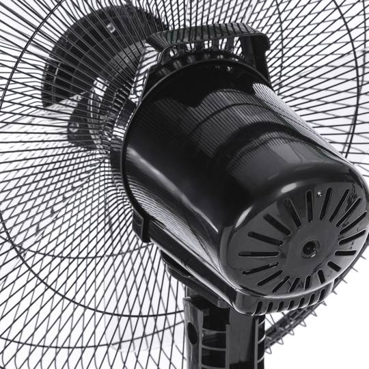 Ventilatore oscillante da pavimento con telecomando regolabile in altezza 3 velocità diametro 40 cm 60 W colore nero