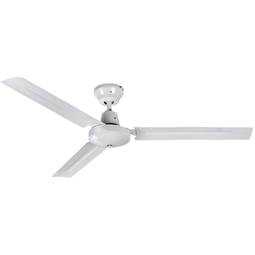 Ventilador de techo blanco con control de 5 velocidades 60 W modelo industrial con función invierno y verano