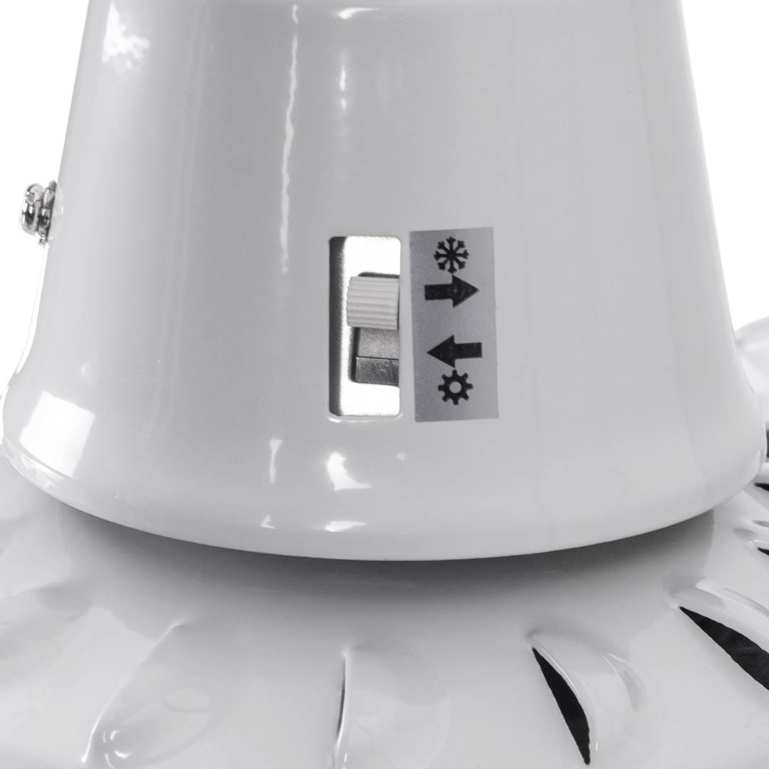 Biały wentylator sufitowy z 5-stopniową regulacją prędkości 60 W model przemysłowy z funkcją zima-lato