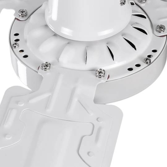 Biały wentylator sufitowy z 5-stopniową regulacją prędkości 60 W model przemysłowy z funkcją zima-lato