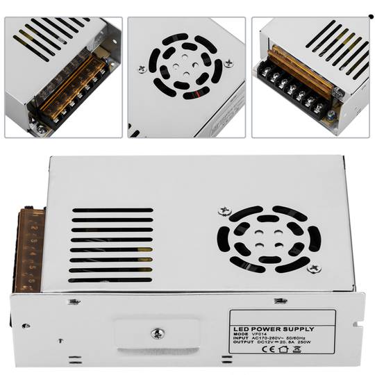 Fuente de alimentación industrial 12VDC 20A