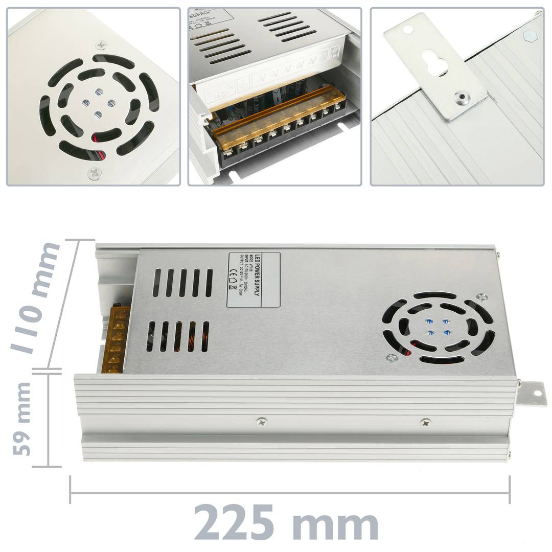 Industrial de energia 12VDC 40A