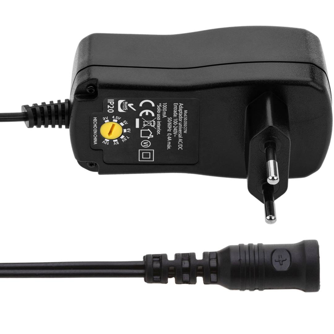 Fonte de alimentação universal 100-240 VCA para multivoltagem DC 12 W