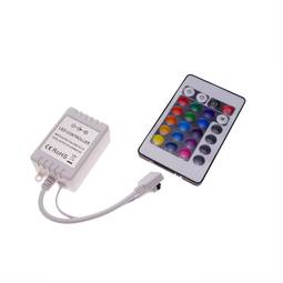 Controlador per tira de LEDs RGB de 6A amb control remot IR