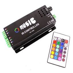 Controlador per tira de LEDs RGB de 12A Music IR Controller