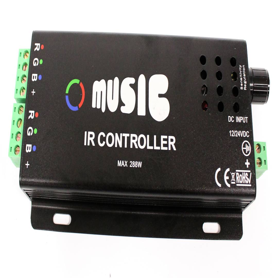 Controlador para LED RGB Faixa de 12A Música IR Controlador