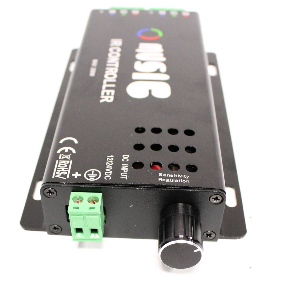 Controlador para LED RGB Faixa de 12A Música IR Controlador