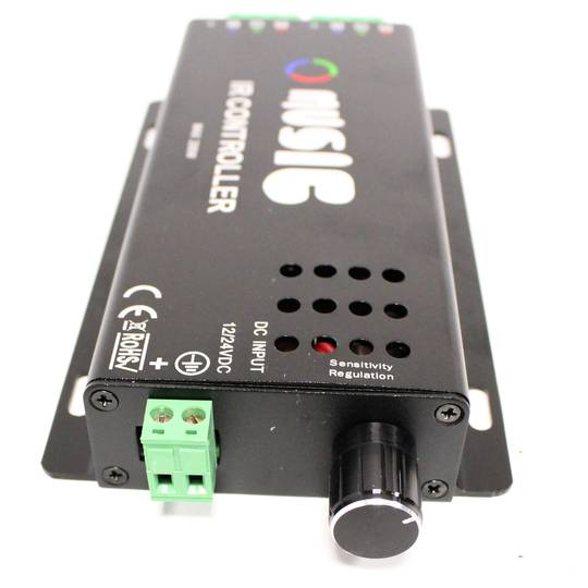 Controlador para LED RGB Faixa de 12A Música IR Controlador