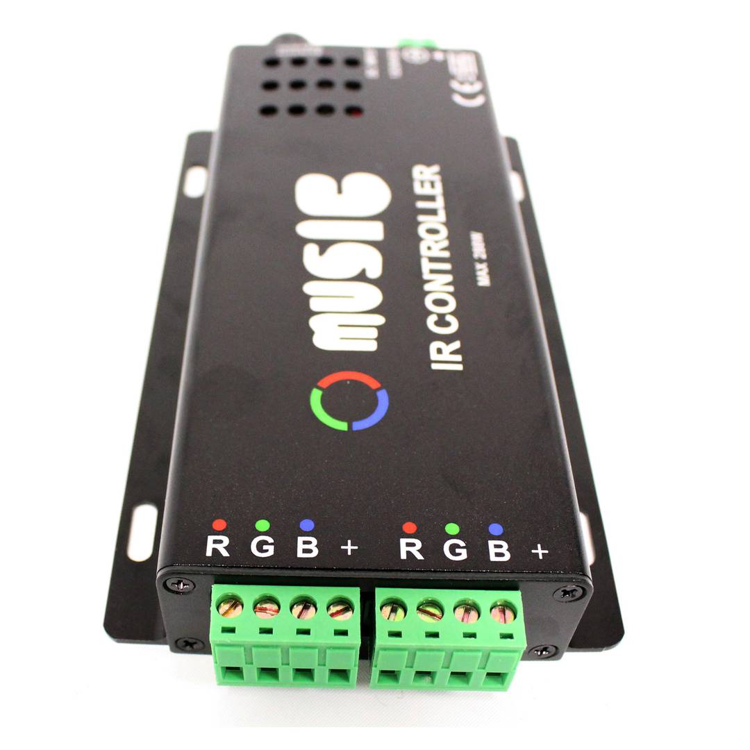 Controlador para LED RGB Faixa de 12A Música IR Controlador
