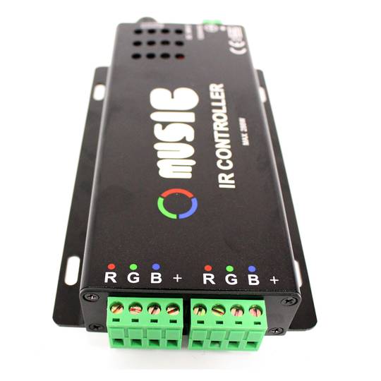 Controlador para LED RGB Faixa de 12A Música IR Controlador