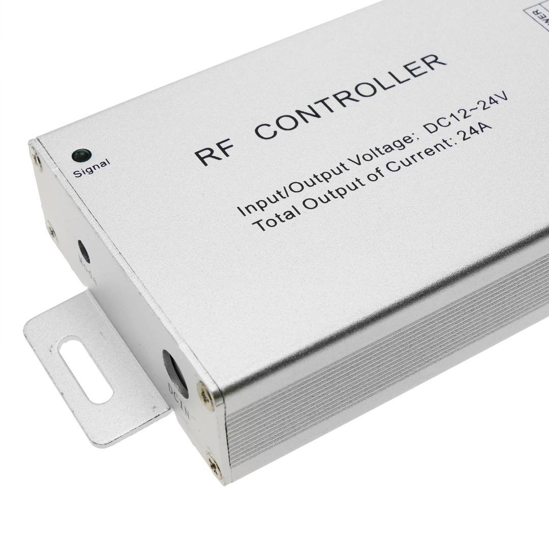 Controlador per tira de LEDs RGB de 24A 12-24VDC amb control remot RF