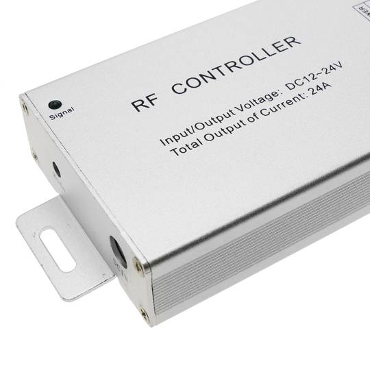 Controlador per tira de LEDs RGB de 24A 12-24VDC amb control remot RF