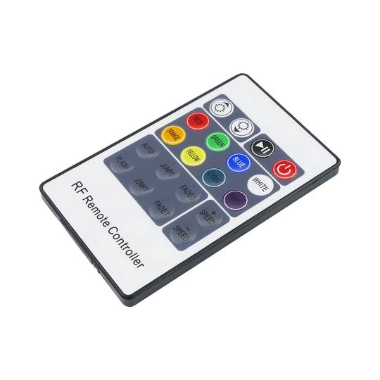 Controlador per tira de LEDs RGB de 24A 12-24VDC amb control remot RF