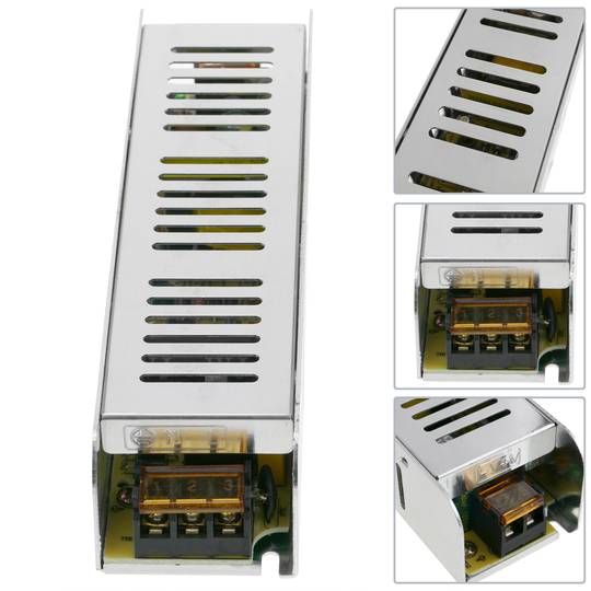Source d'alimentation industrielle 12VDC 8.3A. Mesures 47 x 187 x 37 mm