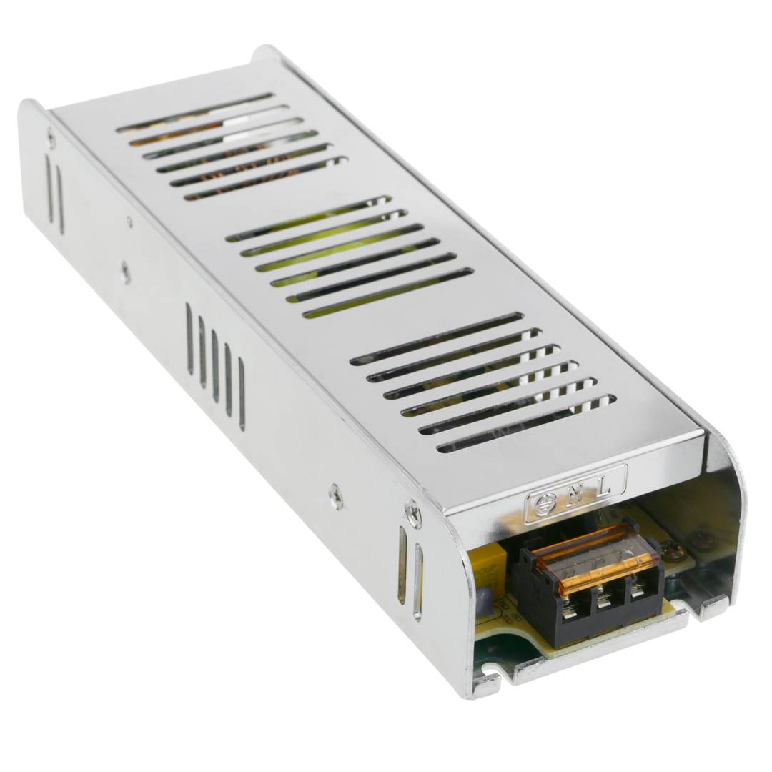 Source d'alimentation industrielle 12VDC 16.7A. Mesures 68 x 222 x 40 mm
