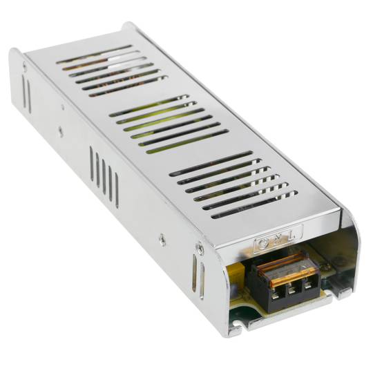 Source d'alimentation industrielle 12VDC 16.7A. Mesures 68 x 222 x 40 mm