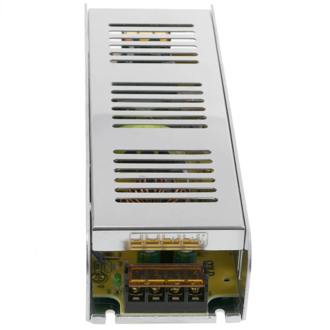 Source d'alimentation industrielle 12VDC 16.7A. Mesures 68 x 222 x 40 mm