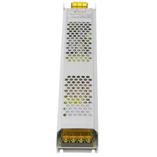 Flat industrial power supply 12VDC 16.7A. Size 53 x 308 x 21 mm