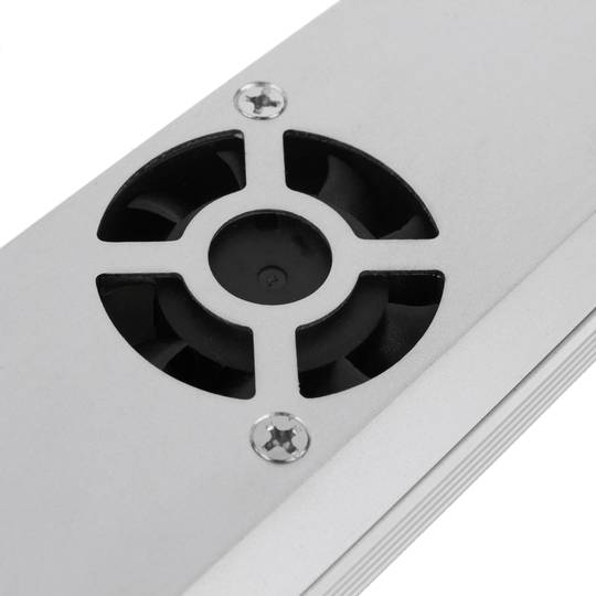 Alimentatore industriale piano 12VDC 25A. Dimensioni 53 x 308 x 21 mm