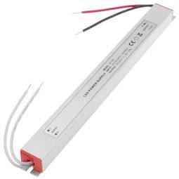 Fonte de alimentação de superfície plana para LED. Transformador elétrico industrial de 12VDC 1.5A. Tamanho 18 x 208 x 15 mm