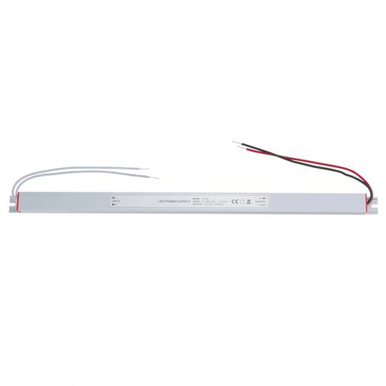 Industriële stroomvoorziening voor LED. 12VDC 5A. Grootte 18 x 352 x 15 mm