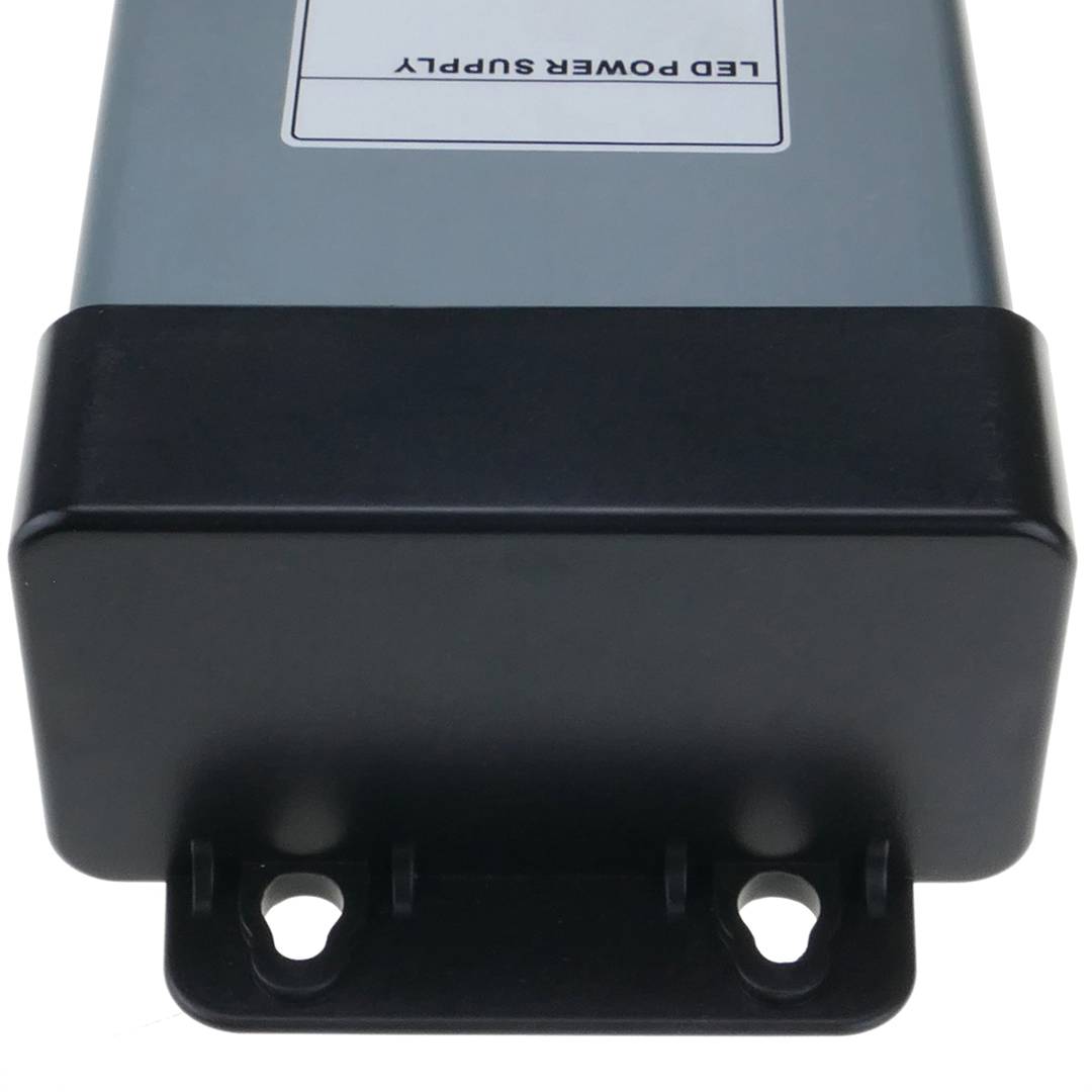 Alimentation électrique à surface plane. Transformateur électrique industriel 12VDC 20.8A. Mesures 95 x 173 x 50 mm IP53