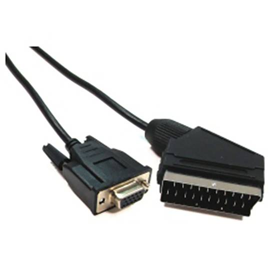 VGA auf Scart-Kabel 1,8 m (HD15-H/SCART-M)