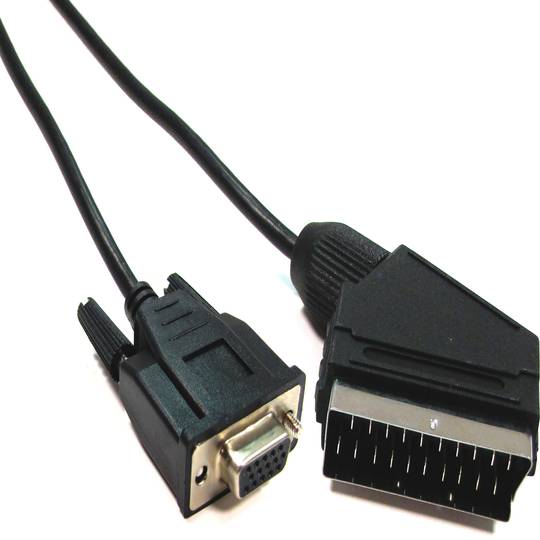 Cable VGA a Euroconector 3m (HD15-H/SCART-M)