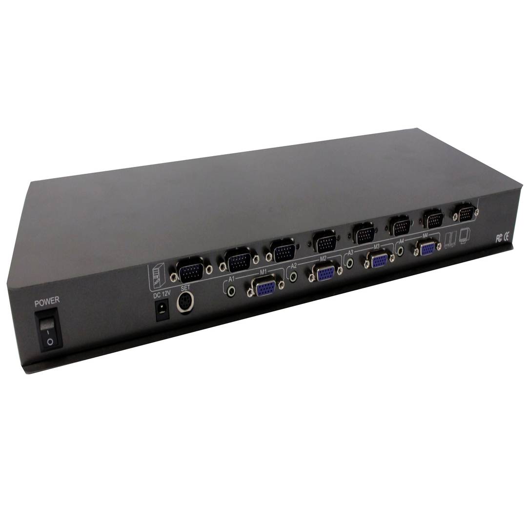 Matrix VGA + AUDIO-schakelaar (8 IN tot 4 OUT)