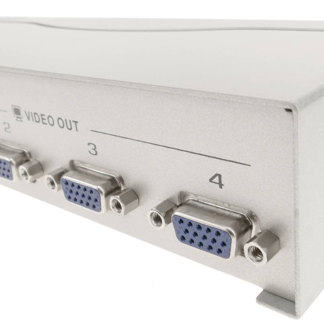 VGA 150 MHz 4-portowy żeński multiplikator wideo DDC2 HD15