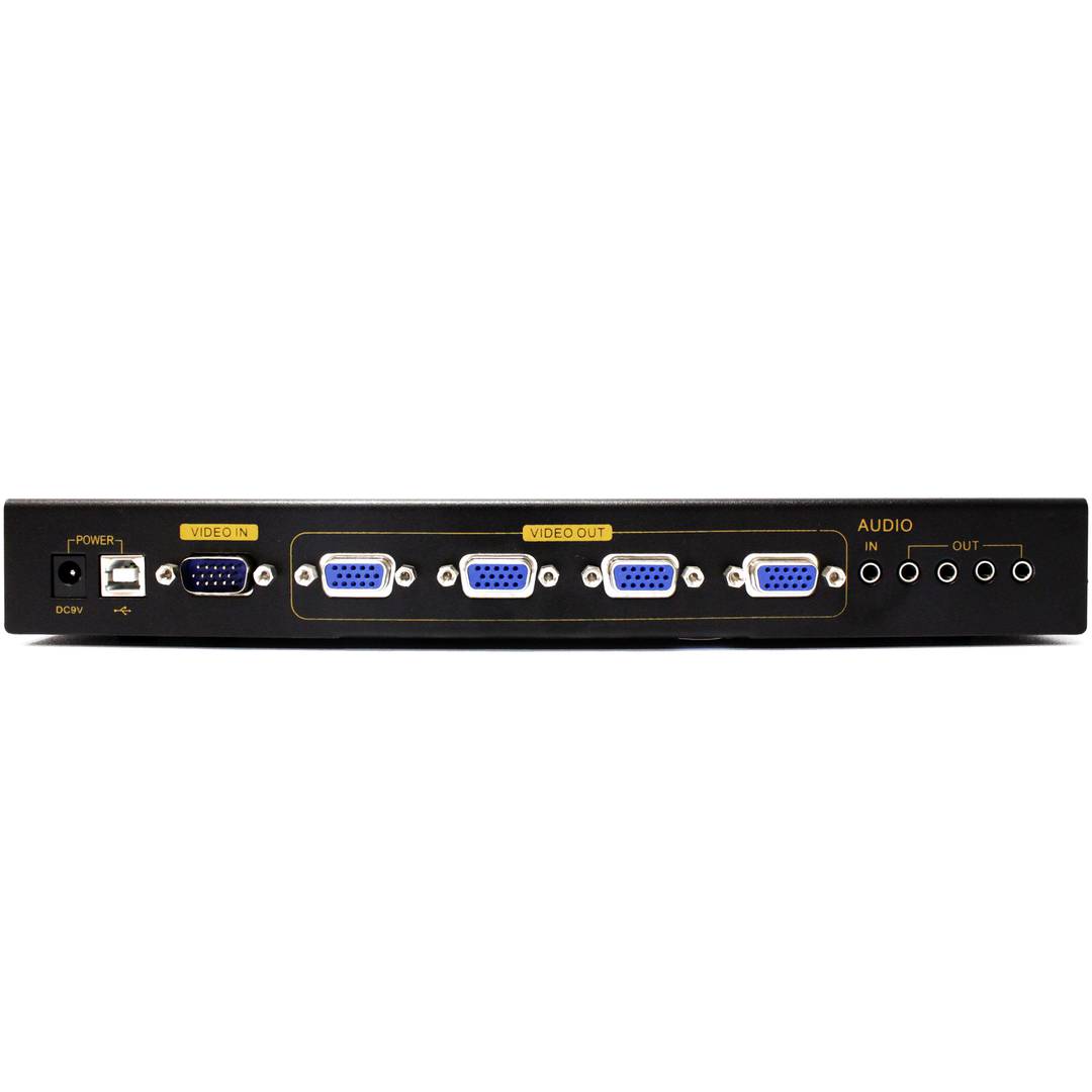 Multiplicador de vídeo VGA 400Mhz de 4 puertos con audio