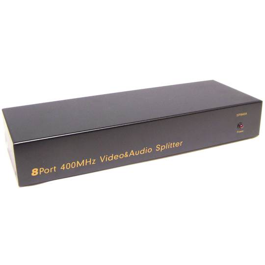 Multiplicador vídeo VGA 400Mhz de 8 puertos con audio