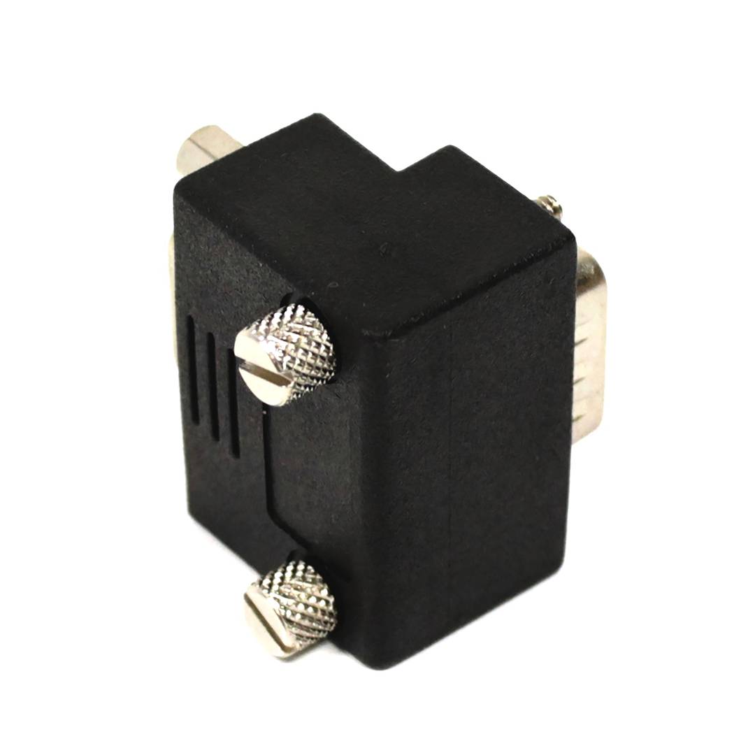 Adaptador VGA acodado derecha HD15 macho hembra