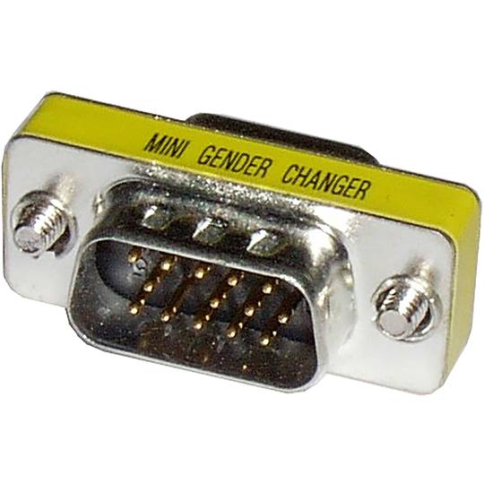 Mini adaptateur VGA (HD15M-HD15H)